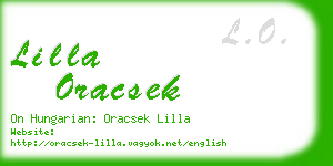 lilla oracsek business card